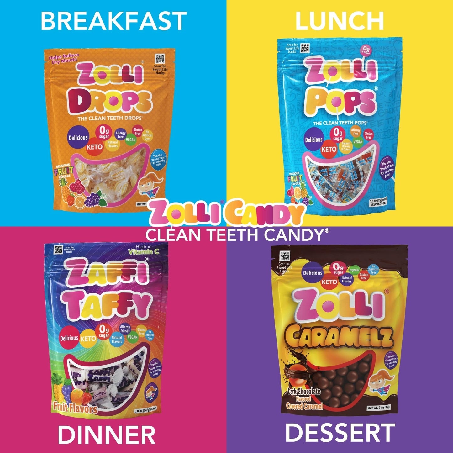 Zolli Ball Popz Green Apple & Strawberry - Sugar-Free, Allergy-Free, Vegan, Keto Lollipops For A Flavorful And Guilt-Free Treat
