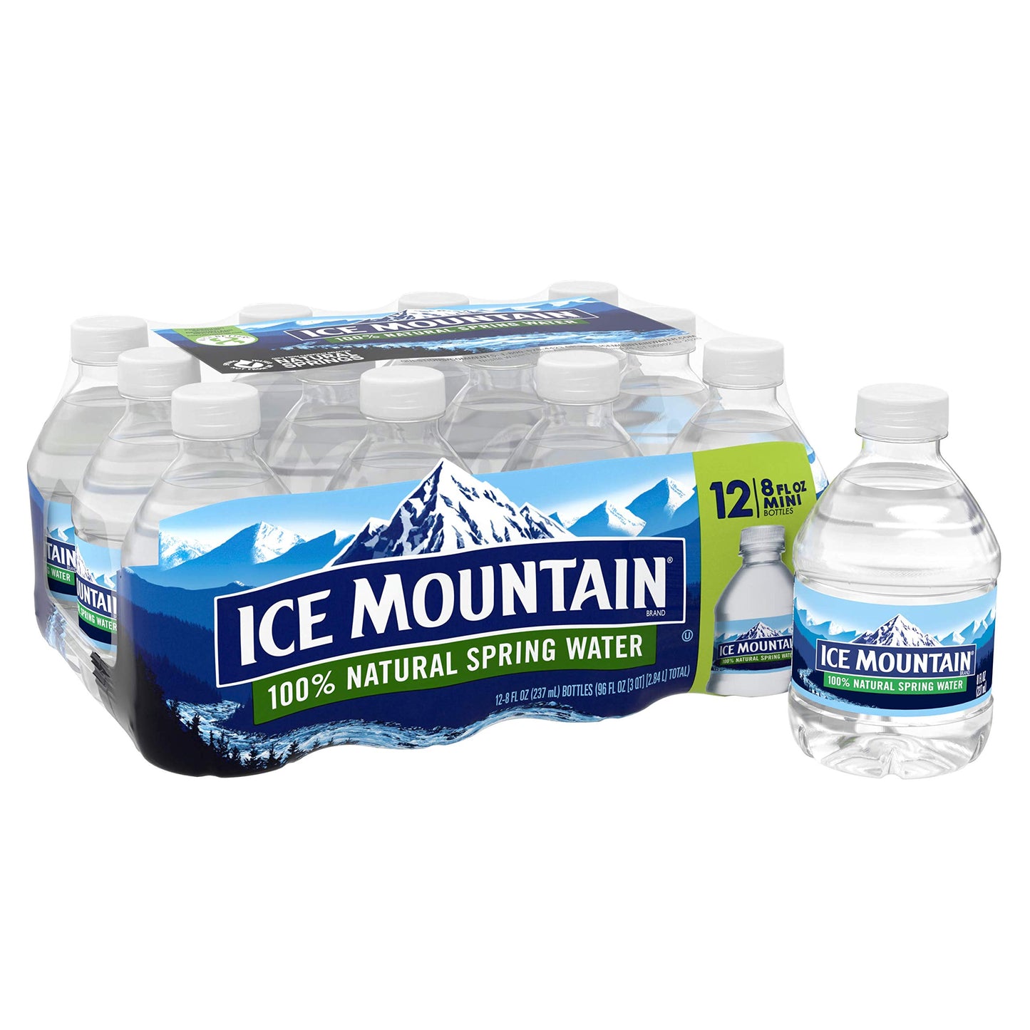 Ice Mountain 100% Natural Spring Water, 8-Ounce (12 Pack)