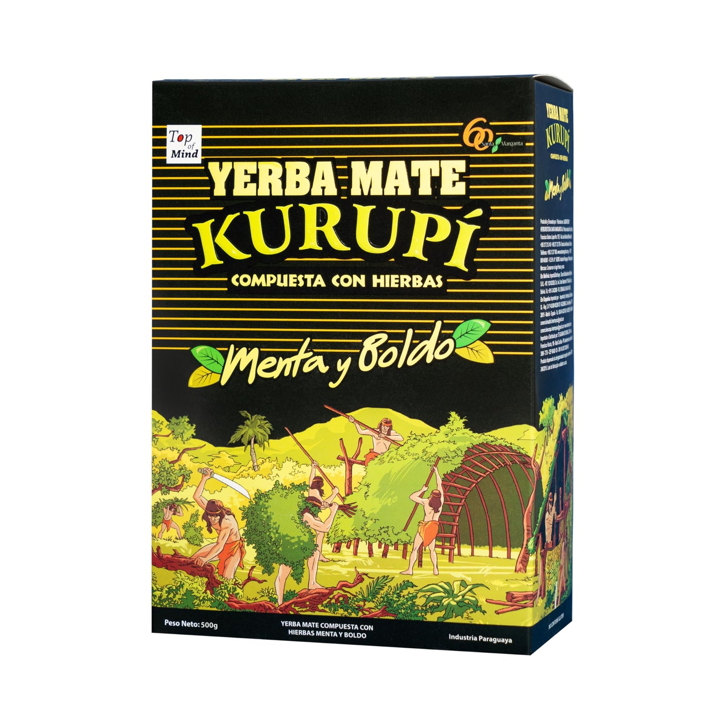 Kurupi Mint Boldo Yerba Mate 500 g (1.1 lbs) 4 Pack