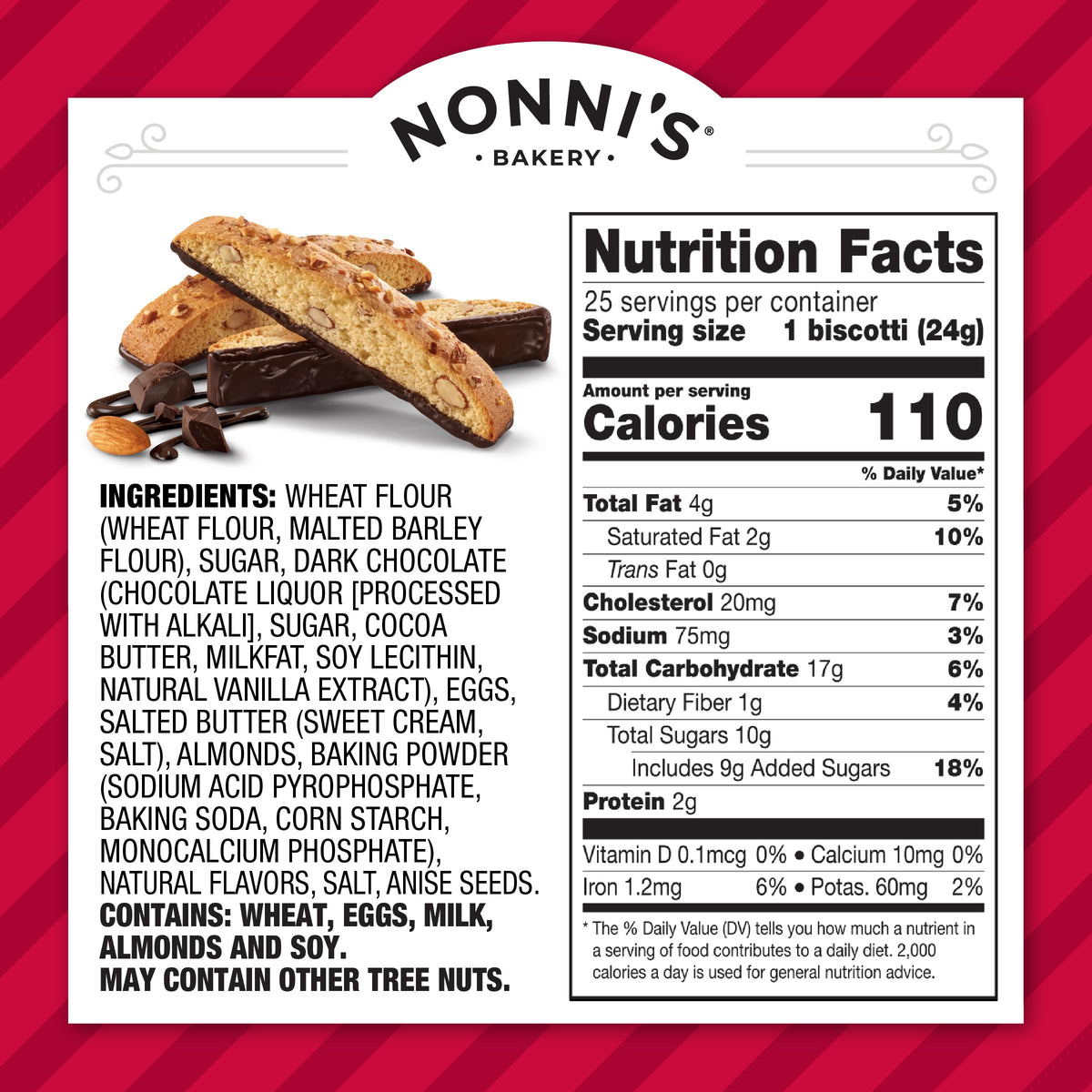 Nonni'S Cioccolati Biscotti Italian Cookies - 4 Tubs - Italian Biscotti Cookies - Biscotti Individually Wrapped Cookies W/Premiu