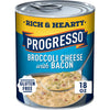 Progresso Rich & Hearty Gluten Free Broccoli Cheese Soup With Bacon 18 Oz.
