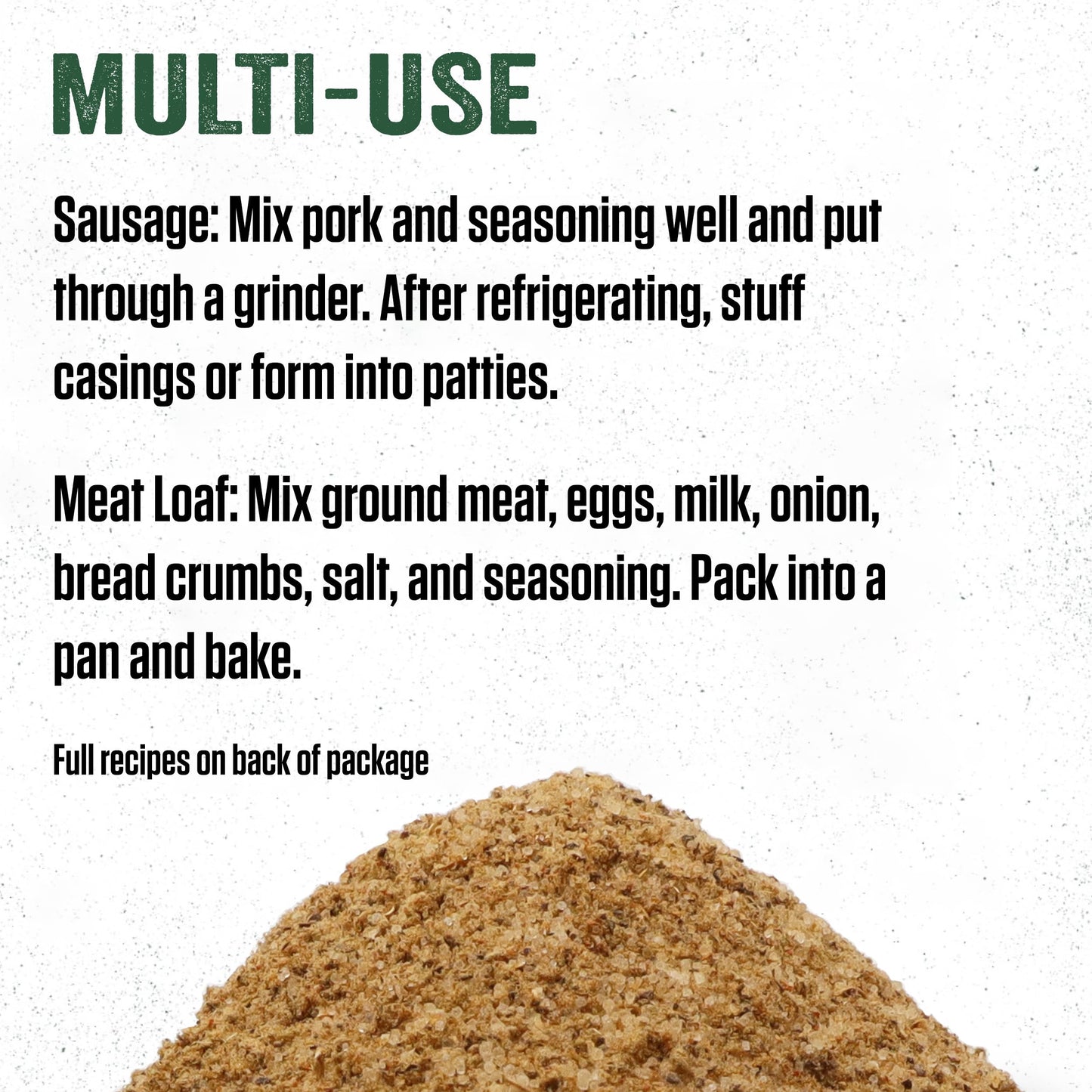 LEM Products Backwoods Sausage and Meatloaf Seasoning, Ideal for Wild Game and Domestic Meat, Seasons Up to 24 Pounds of Meat, 6