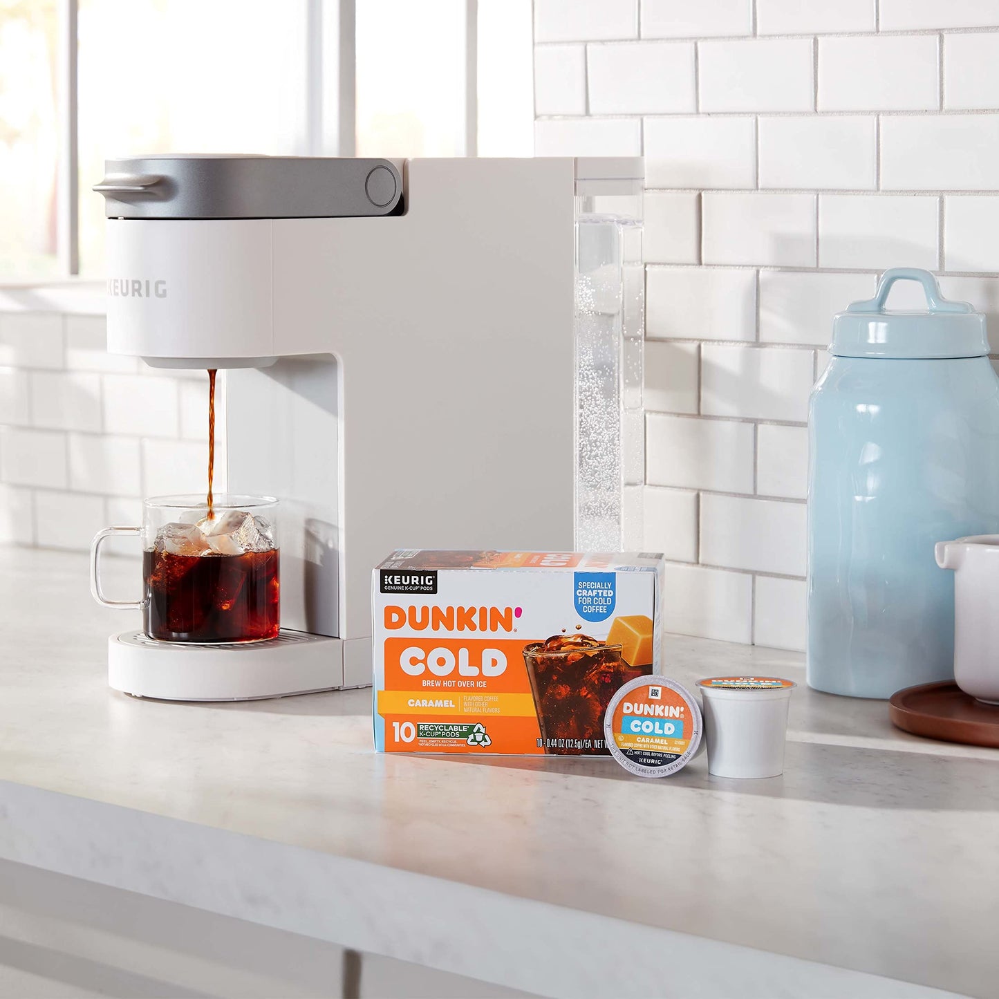 Dunkin Cold Caramel Flavored Coffee, 60 Keurig K-Cup Pods