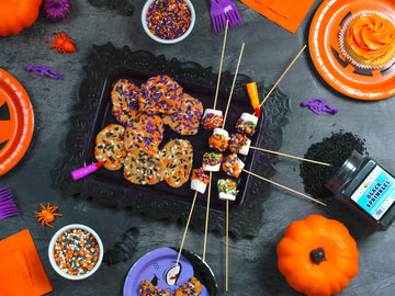 Halloween Sprinkles - 2.2 Lb - Orange, Black, Purple And White Jimmies - Spooky Season Sprinkles