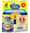 Skyline Chicken Chili Bundle - 4-Pack 15 oz Cans with 8 Packets of Skyline Chili Hot Sauce Authentic Cincinnati Chili & Spicy Sauce Combo for Coneys Spaghetti Nachos & Low Carb Meals
