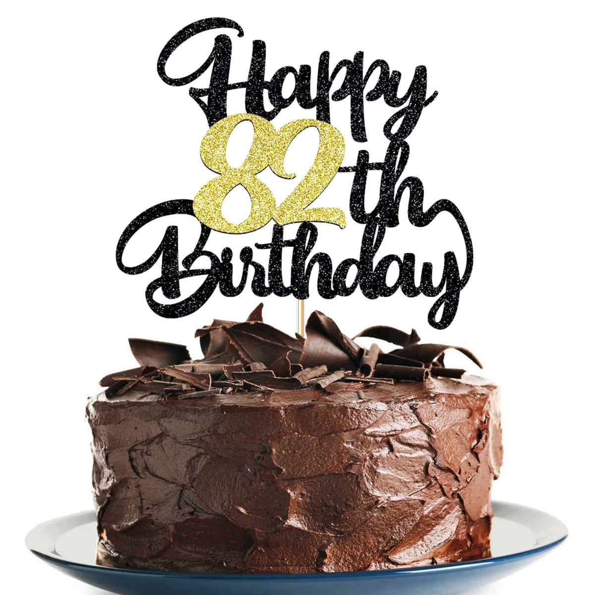 Klionjor 82Th Happy Birthday Cake Topper Happy Birthday Cake Decoration 82Th Birthday Party Decoration Gift Pluflavor Blend