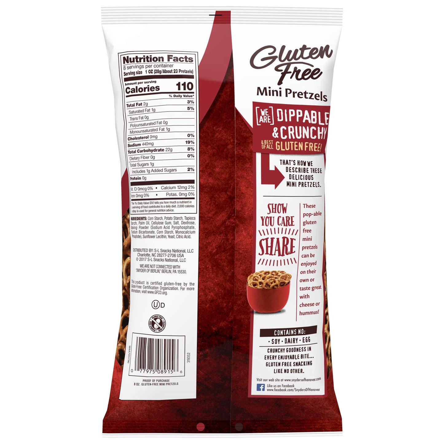 Snyder'S Of Hanover Gluten Free Pretzels 2 Bags Of Mini Pretzels And 2 Bags Pretzel Sticks