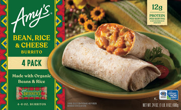 Amys Burrito, Made with Organic Bean, Cheese & Rice - 6.0 oz (Pack of 4)
