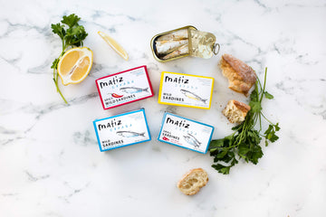 Matiz Sardines Variety Pack, Wild Caught Spanish Waters | 10 Tins | In Olive Oil, Sweet Piquillo Pepper, Spicy Piri Piri Pepper
