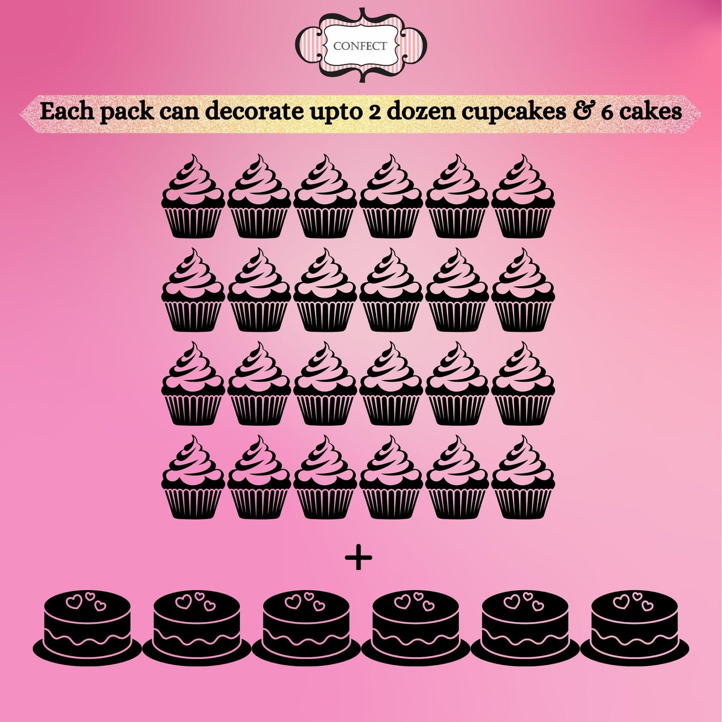 Confect Star Sprinkles | Sprinkle For Baking, Cookie & Cake Decorative | Baby Shower Sprinkles | Pink, White & Red Sprinkle | Ed