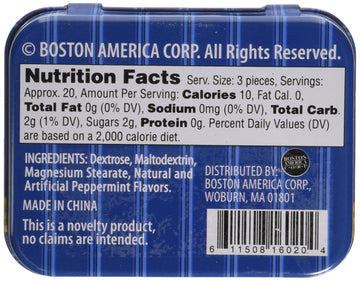 Boston America Gag Gifts Memory Mints, Sugar Candy For Senior Moments Fun Gag Tin