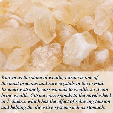 Top Plaza Bulk Citrine Crystals Healing Crystals Rough Stones - Large 1'' Natural Raw Stones Crystal For Reiki Healing, Wicca, W