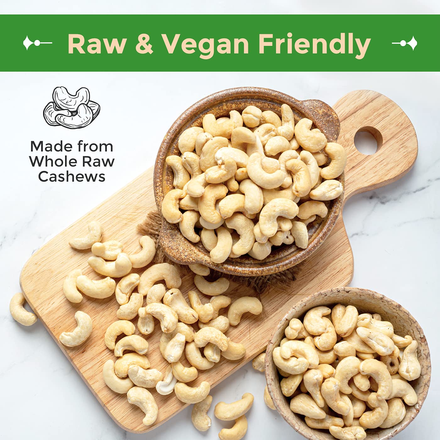 Whole Raw Cashews, 3 Pound - Sincerely Nuts
