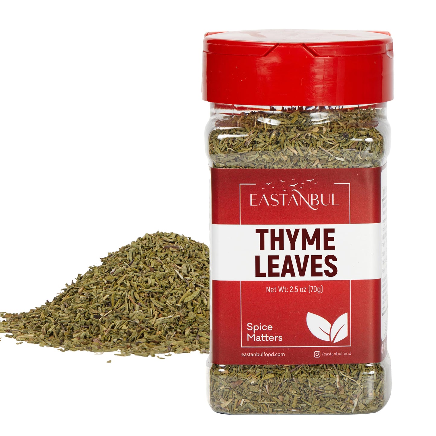 Eastanbul Thyme Leaves, 2.5oz, Dried Thyme Herb, Dried Mediterranean Herb, Full-Flavor Dry and Exquisitely Fragnant Tyme Seasoni