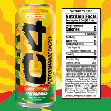C4 Performance Energy Drink - Mango Fuego