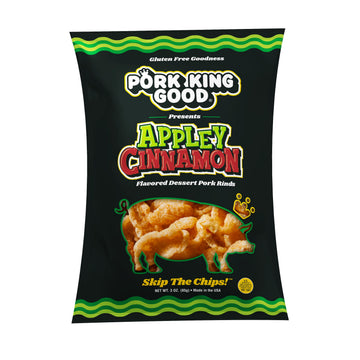 Pork King Good 4 Bag Variety Pack of Sweet & Salty Dessert Flavored Pork Rinds - 3 oz (Variety 4 Pack) Gluten Free Snacks