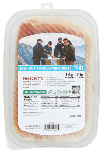 Creminelli - Italian Artisan Handcrafted Fine Meats, Sliced Prosciutto Salami, 2.0 Ounce