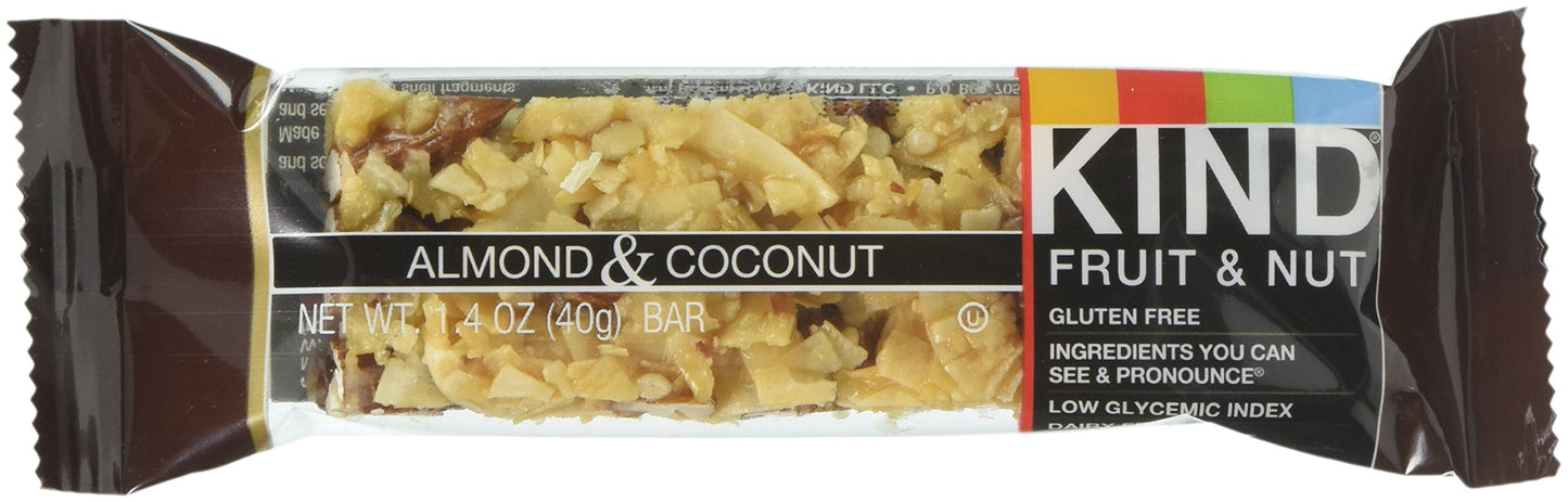 Kind Fruit & Nut Bars Almond and Coconut 1.4 Oz 12-Cs