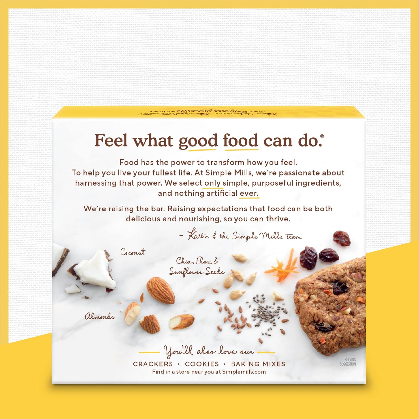 Simple Mills Almond Flour Snack Bars, Spiced Carrot Cake - Gluten Free, Made with Organic Coconut Oil, Breakfast Bars, Healthy S