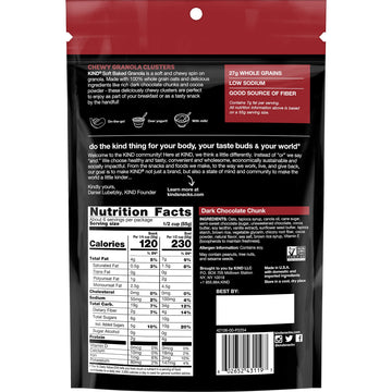 KIND Soft Baked Granola, Dark Chocolate Chunk, 11 oz (Pack of 5) - Delicious Snack