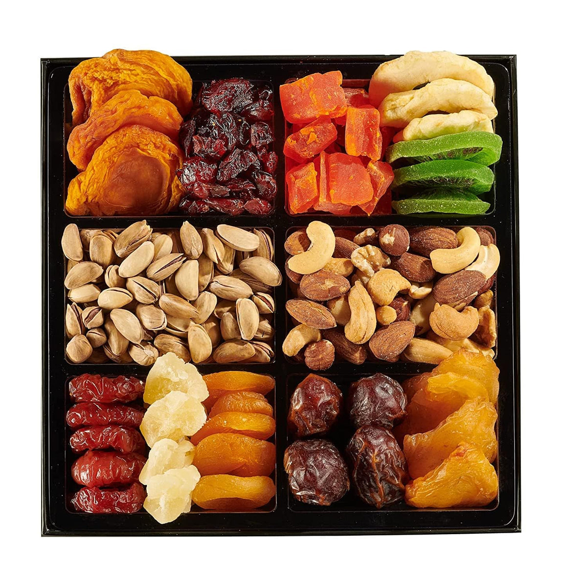 Mothers Day Dried Fruit & Nuts Basket Platter, Gourmet Food Bouquet Care Package, Healthy Kosher Snack Box - Her (12 Variety) (3