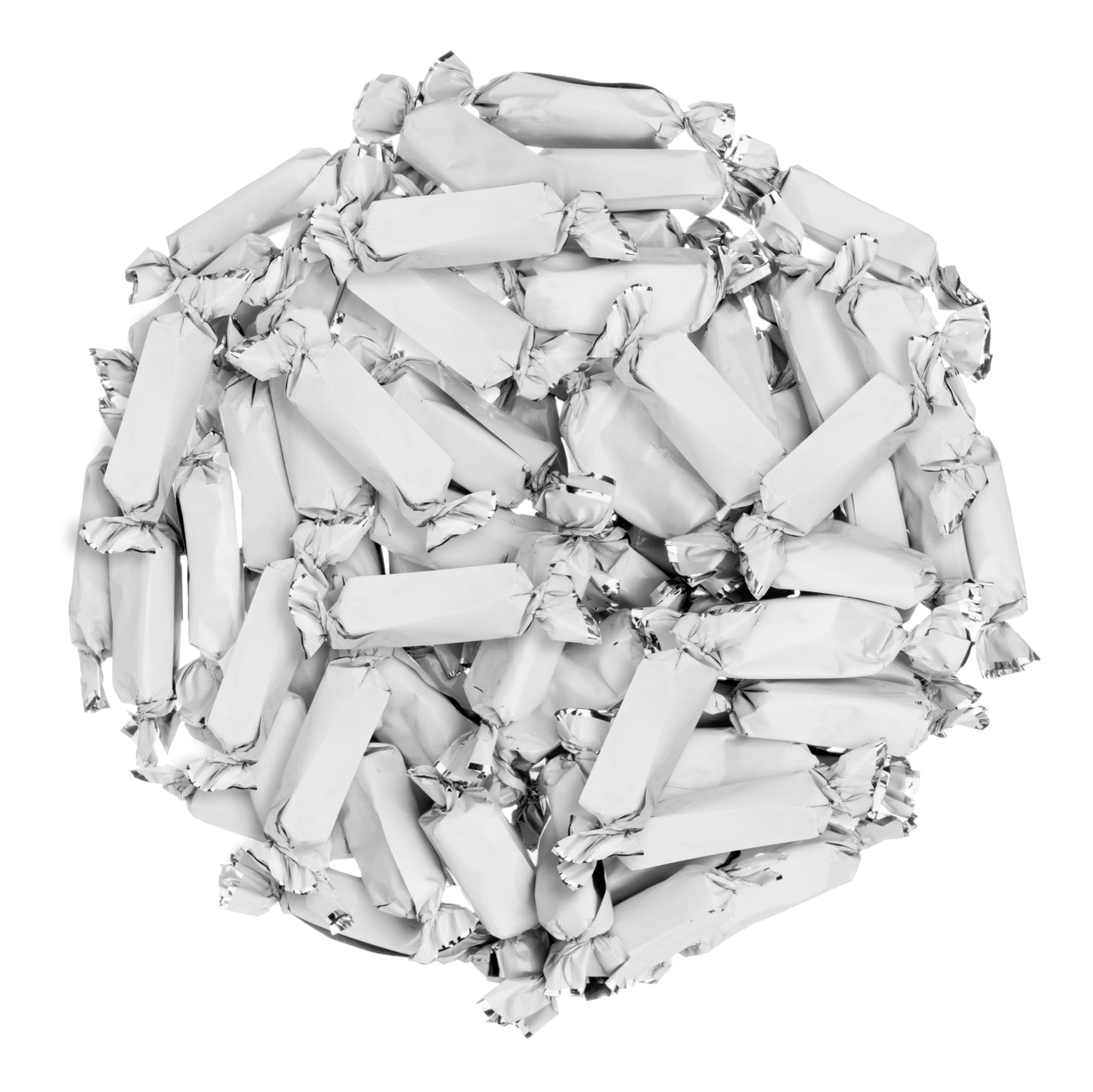Candy Envy - Individually Wrapped Caramels - White Wrapper - 2 Pound Bulk White Candy