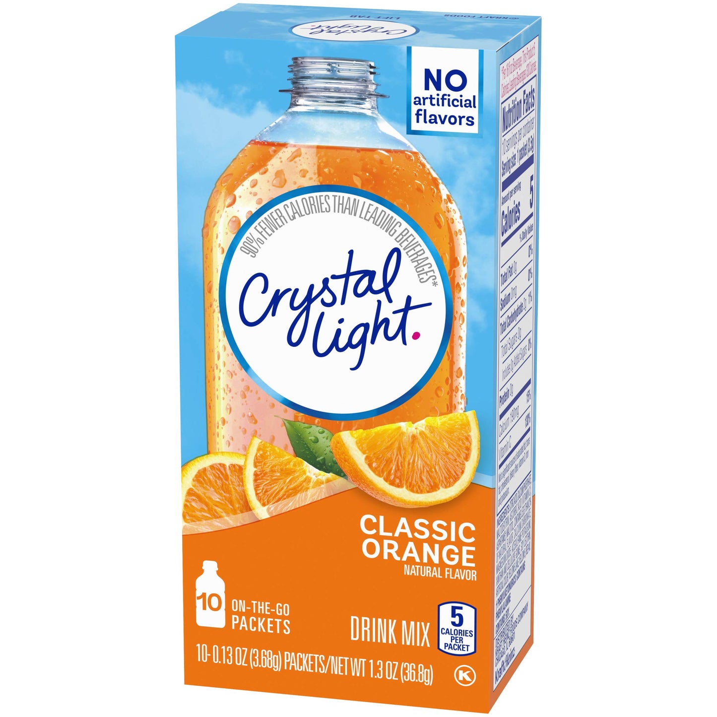 Crystal Light Drink Mix, Classic Orange,1.3 Oz( Pack of 6)