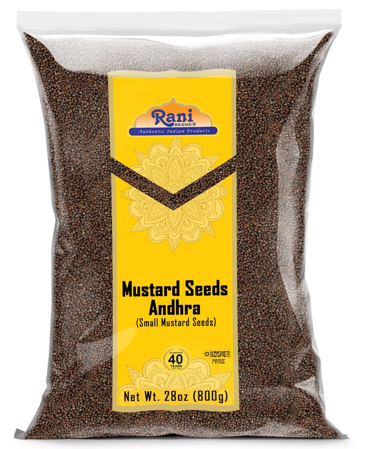 Rani Andra Mustard Seeds (Rai) Whole Spice (Rai Sarson) 28oz (800g) ~ All Natural | Gluten Friendly | NON-GMO | Kosher | Vegan |