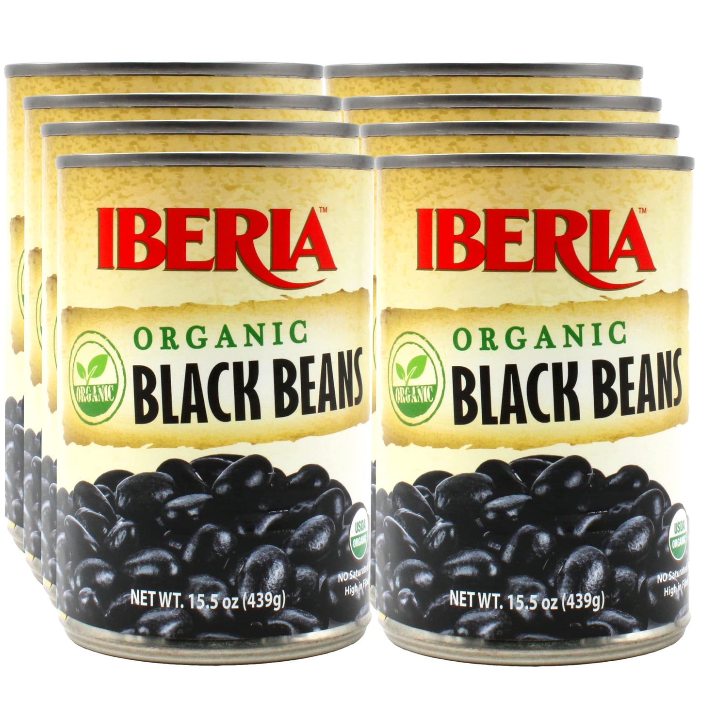 Iberia Organic Black Beans 15.5 Oz (Pack Of 8)