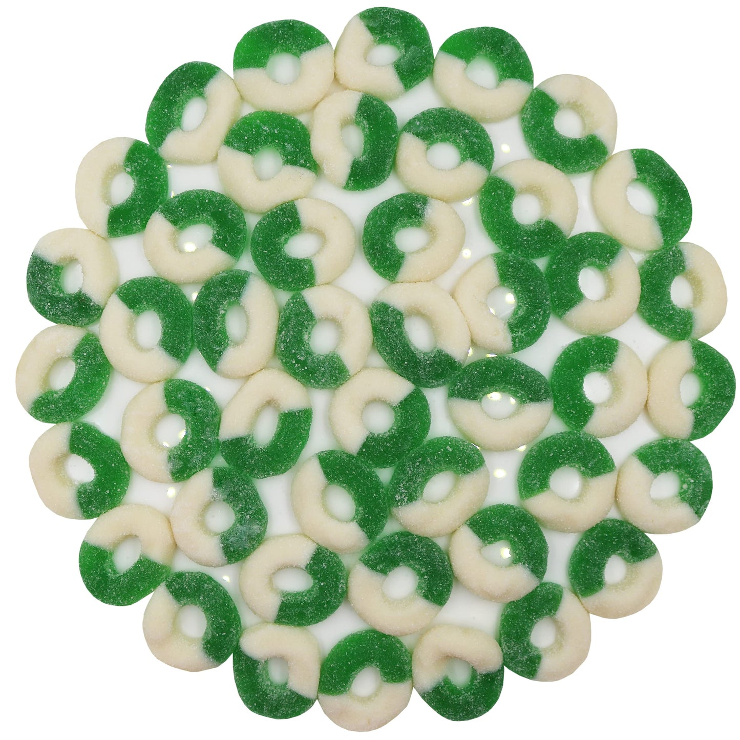 FirstChoiceCandy Gummy Rings (Green Apple, 2 Pound (Pack of 1))