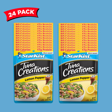 StarKist Tuna Creations, Lemon Pepper Flavor, 2.6 Oz Pouch, Pack of 24, Convenient Snack