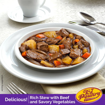 Kosher For Passover Gluten Free Meals, Beef Goulash Stew With Vegetables (3 Pack) Mre Meat Ready To Eat, Prepared Entree Fully C