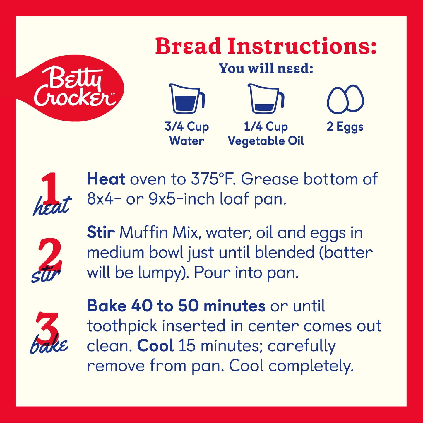 Betty Crocker Chocolate Chip Muffin and Quick Bread Mix, 14.75 oz.
