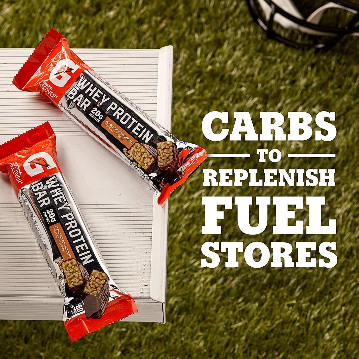Gatorade Whey Protein Bars, Peanut Butter Chocolate, 6 Count, 2.8 Oz