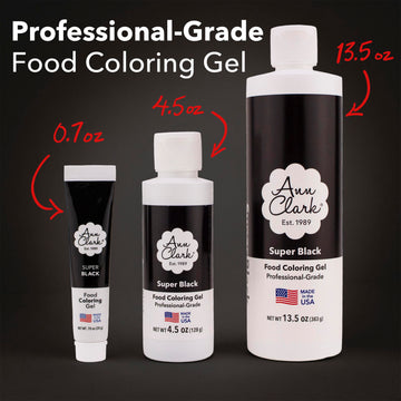 Ann Clark Super Black Food Coloring Gel .70 Oz. Professional Grade Made In Usa