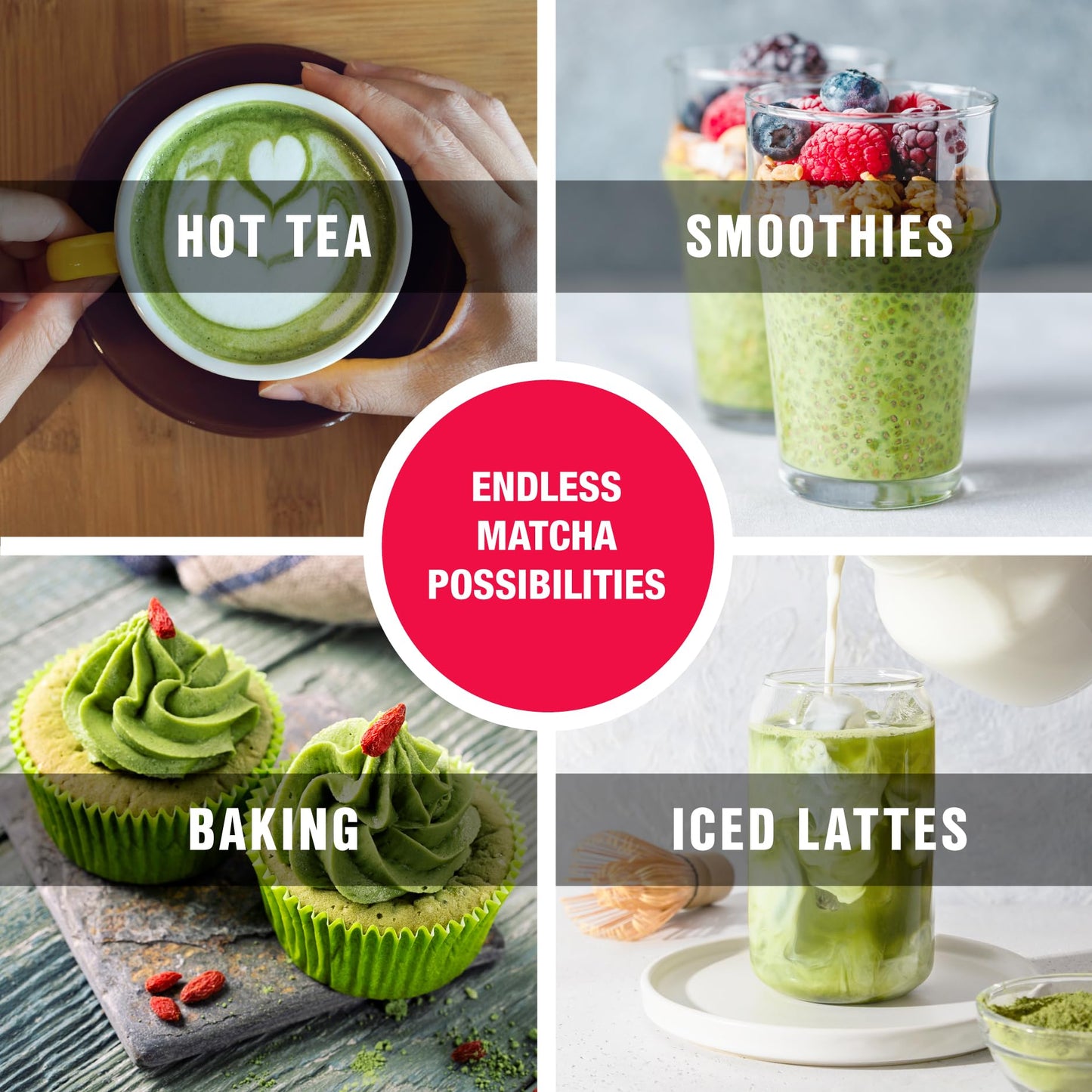 Tiesta Tea Superior Green Tea Powder - Japanese Matcha Tea Powder High Caffeine L-Theanine Antioxidants Detox Boost Metabolism Energy Booster Hot & Iced - 170 Cups - 12oz Bag