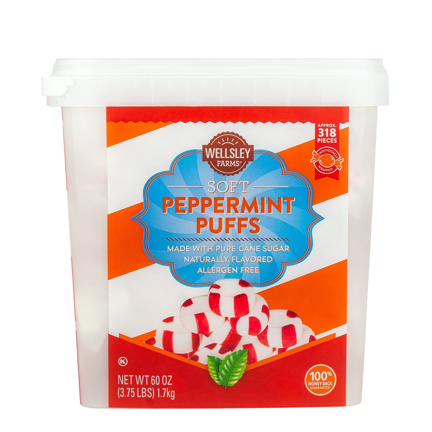 WELLSLEY FARMS PEPPERMINT PUFFS 318CT/60OZ
