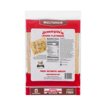 Joseph'S Lavash Bread Value 6-Pack, Multigrain, Reduced Carb, Low Fat And Good Source Of Fiber (5 Flatbreads Per Pack, 30 Total)