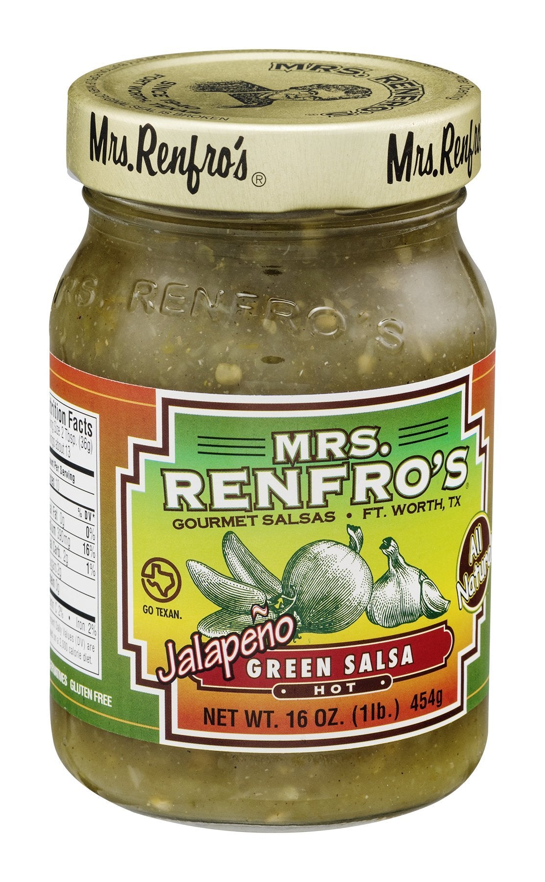 Renfro Fine Foods Salsa, Green, 16 Ounce (Pack of 6)