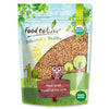 Food to Live Organic Toasted Hulled Sesame Seeds, 1 Pound - Crunchy and Nutritious Snack, Oven Roasted, Unsalted, No Oil Added,