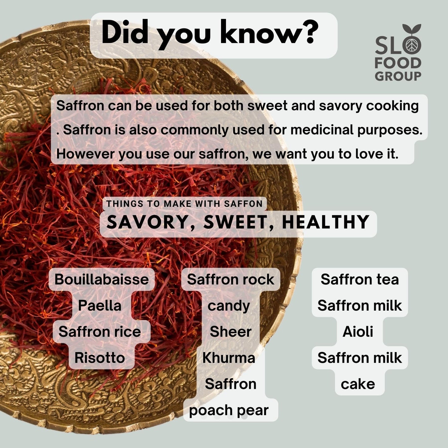 Slofoodgroup Persian Saffron Spice, Premium Quality All Red Filaments, 3 Grams