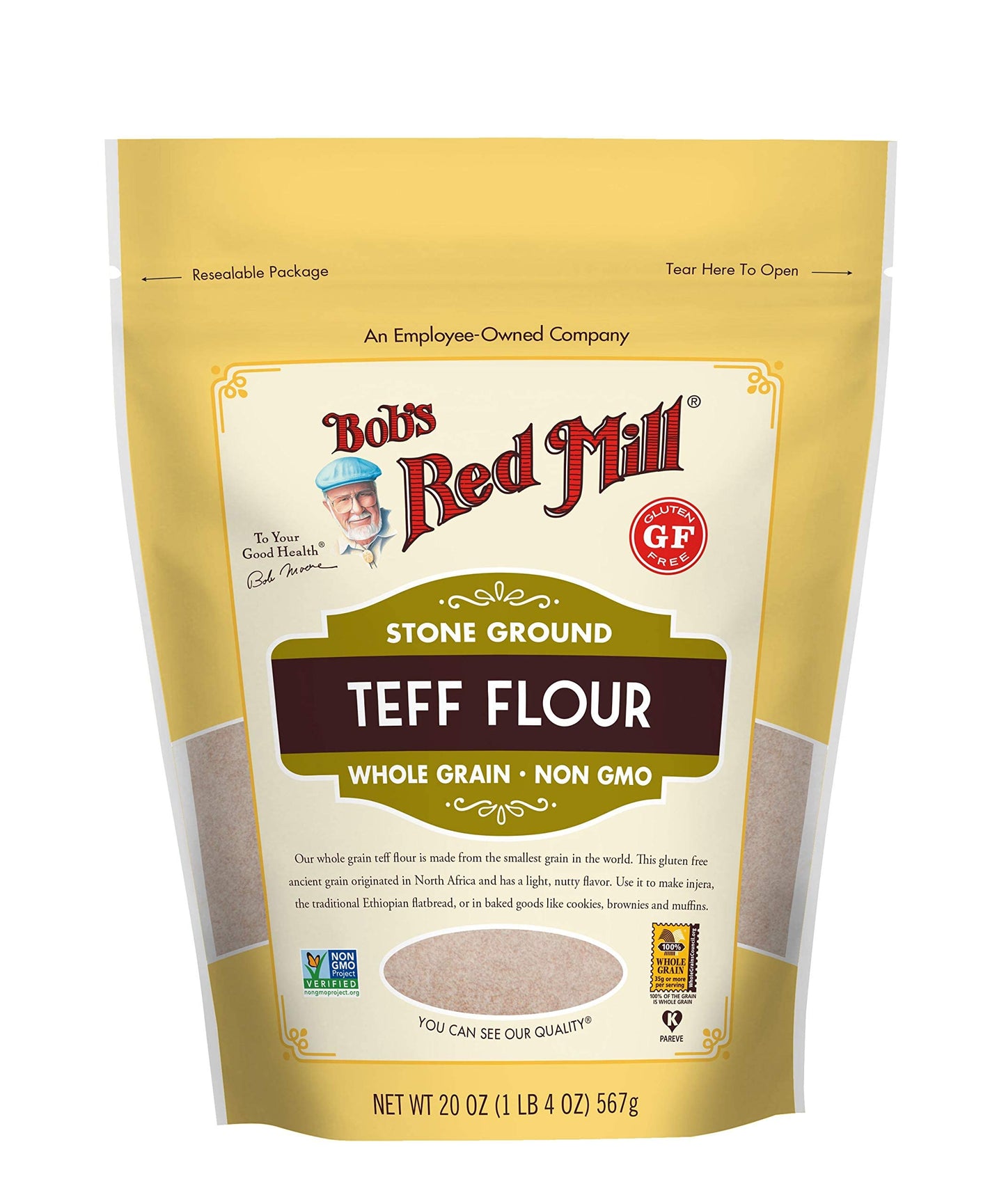 Bobs Red Mill Teff Flour, 20 Oz (Pack of 1)