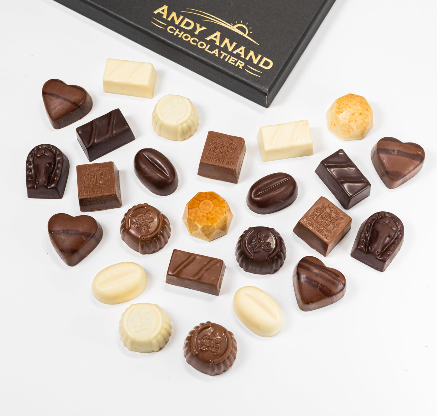 Andy Anand Chocolatier Sugar Free Belgian Chocolate Truffles - Delicious Handmade Chocolate Assortments Gift Box Sweetened With Natural Stevia Perfect As Chocolate Gifts For Women (25 Pieces 11.11 Oz)