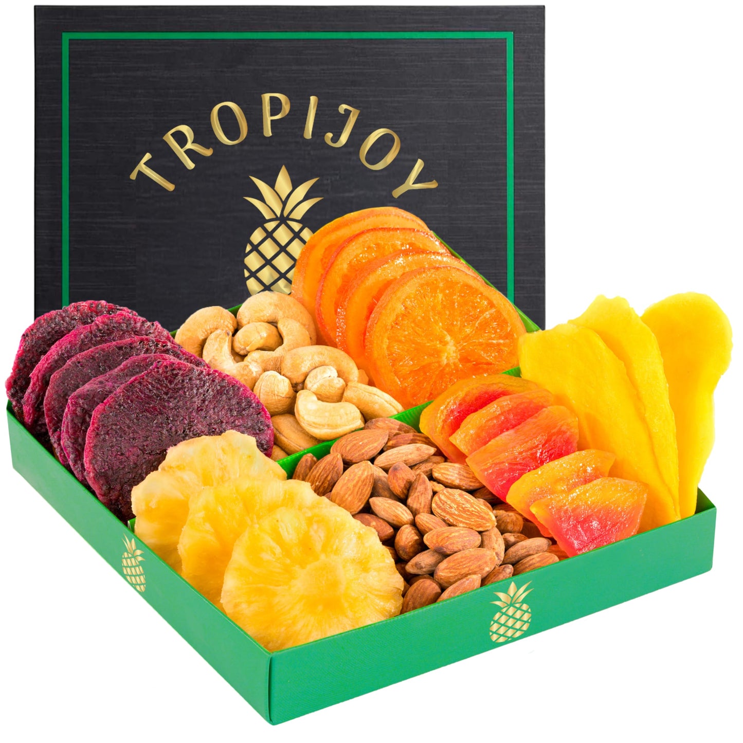 Dried Fruit Basket Gift - 7 Tropical Flavors - Thanksgiving Gifts For Family | 12.5Oz Soft Dry Fruits Gift Box | Dried Fruits And Nuts - Fruit Baskets For Delivery | Thanksgiving Food Gifts For Women