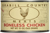 Grocers Supply Grabill Canned Boneless Chicken Chunks, 13 oz, Case of 12