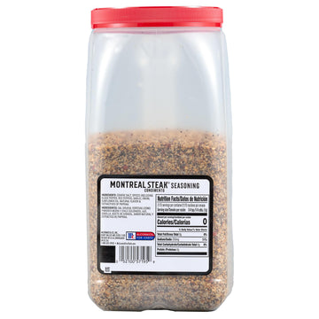 McCormick Grill Mates Montreal Steak Seasoning, 7 lb Container, Ideal for Steaks, Ribs, Burgers, and Vegetables