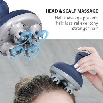 Comfier Cordless Electric Scalp Massager With Mutlti-Modes Vibration, Handheld Cat Head Massager For Pets, Portable Dog Head Mas