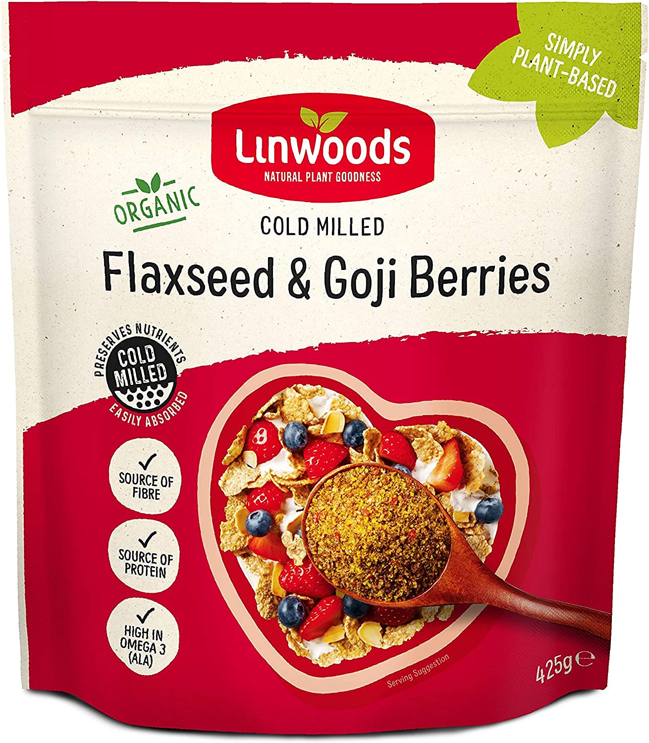 Linwoods - Organic - Milled Flaxseed & Goji Berries - 425g