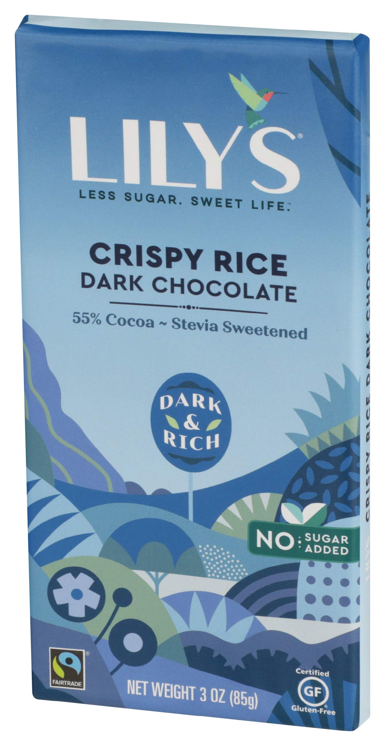 Lilys Crispy Rice Dark Chocolate (12x3 OZ)