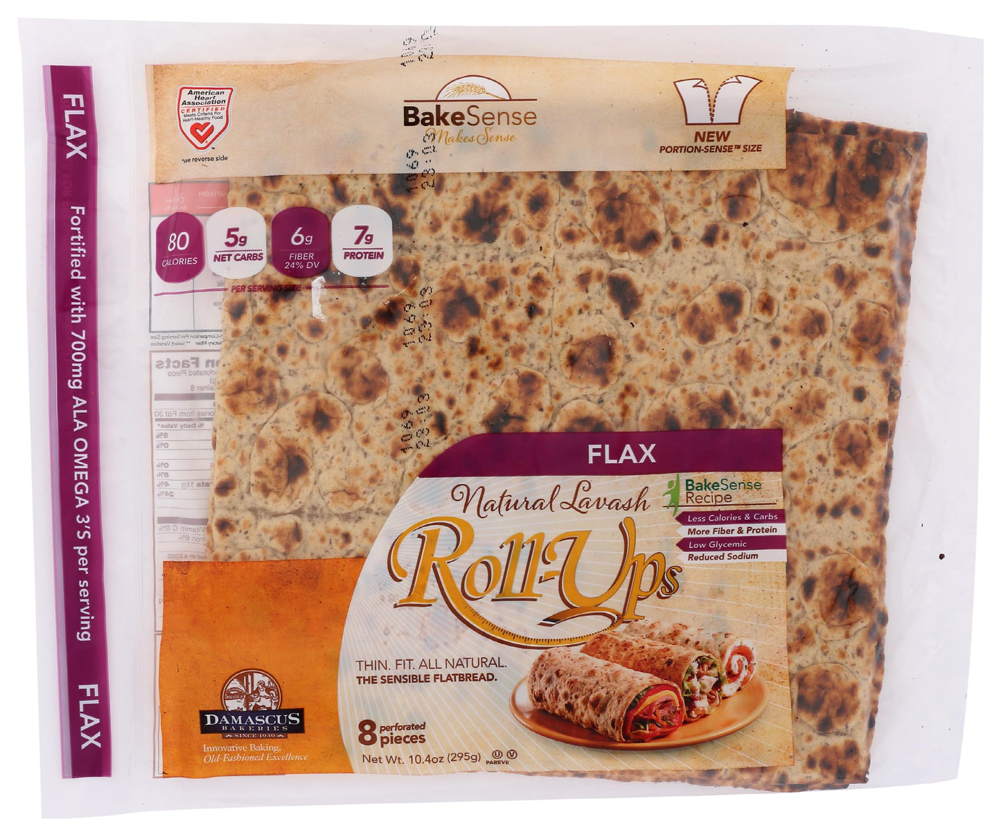 DAMASCUS BAKERIES Ups Fiber Fit Flax Roll, 10.4 OZ